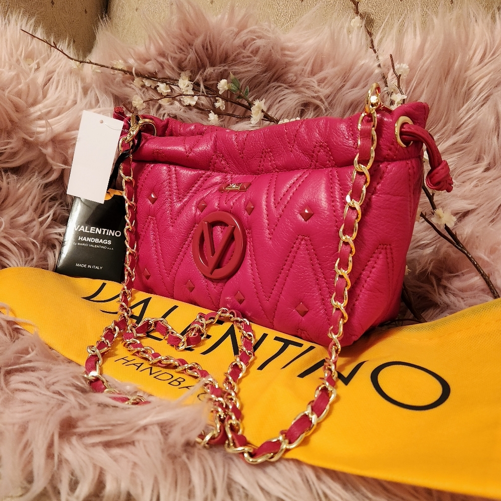NWT Valentino Cross Body Quilted Bag (Lipstick Red)